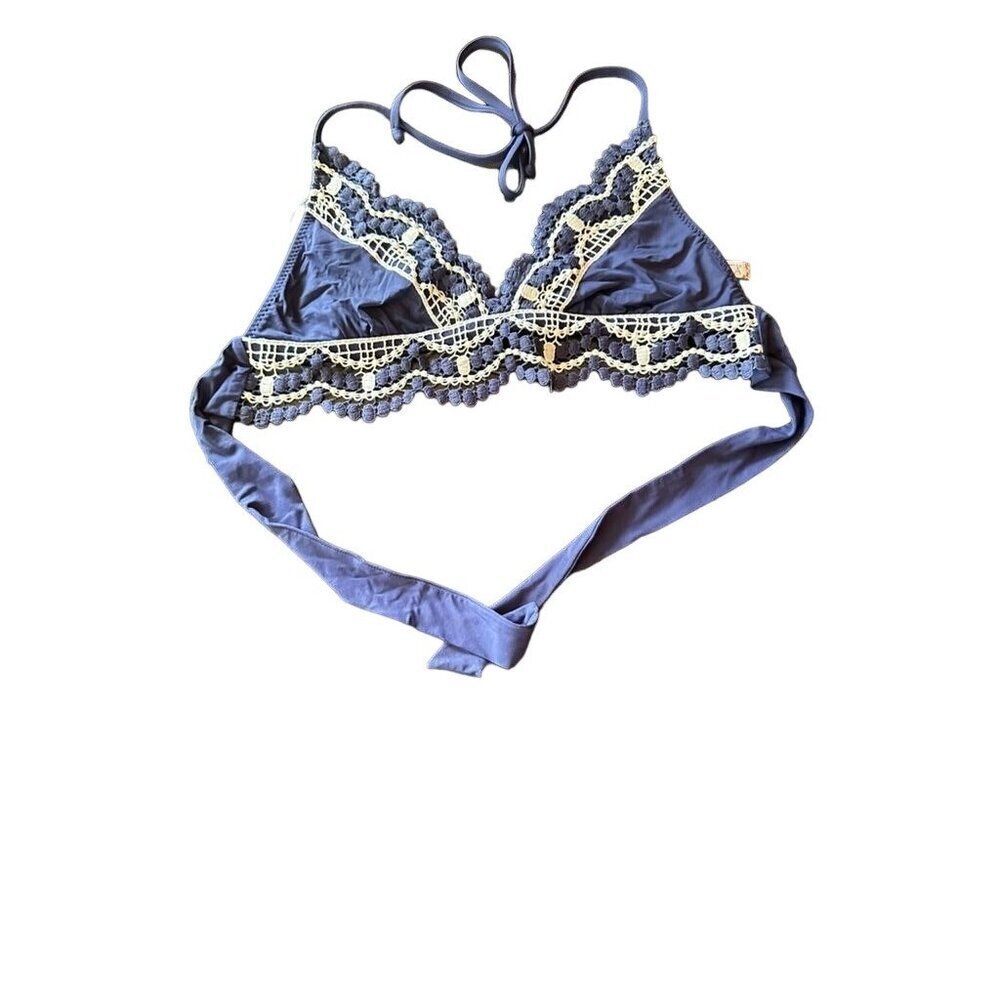 Becca Navy Blue & White Lace Bralette M/M